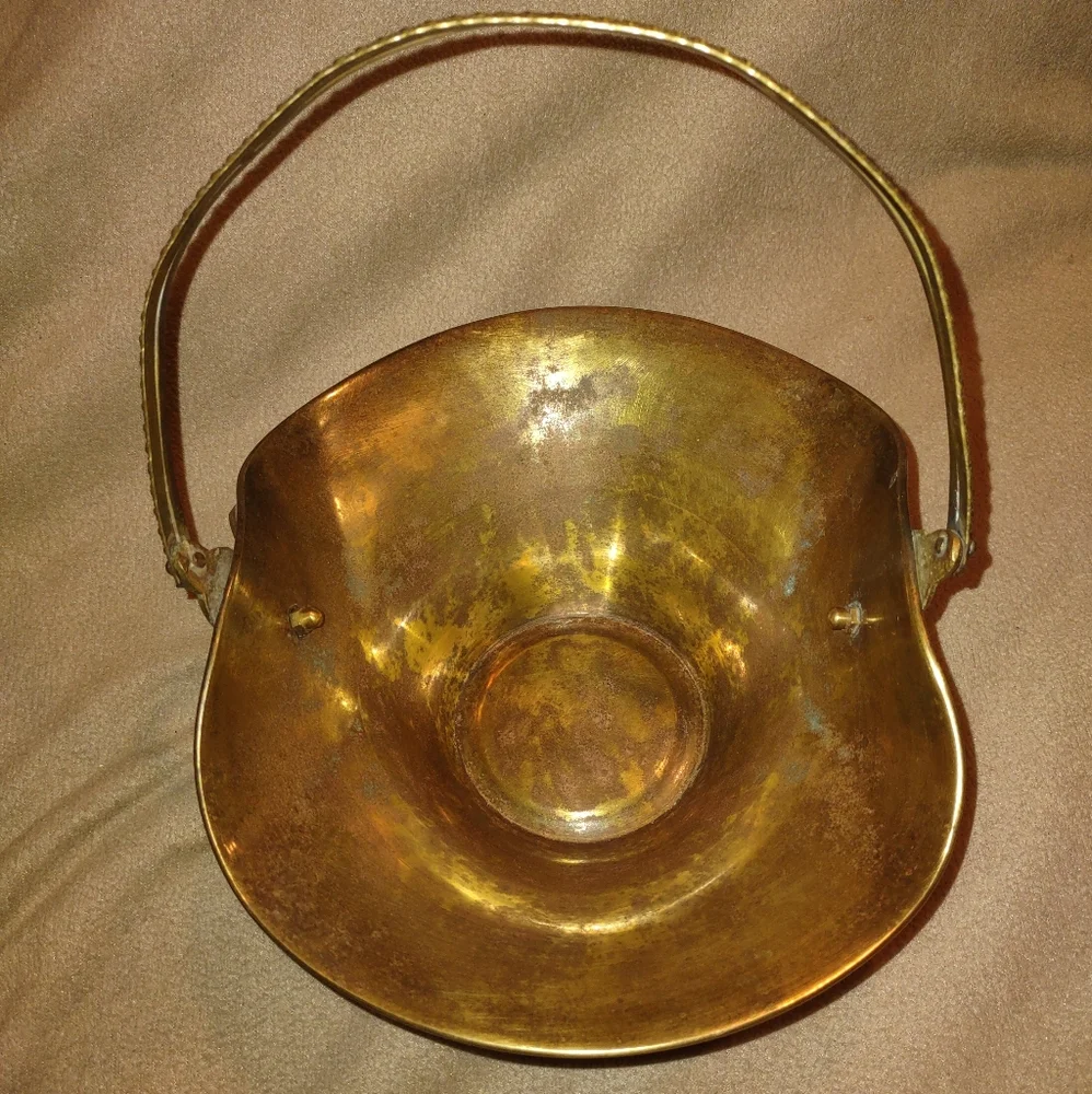 Vintage Brass Gathering Baskets (Set of 2)